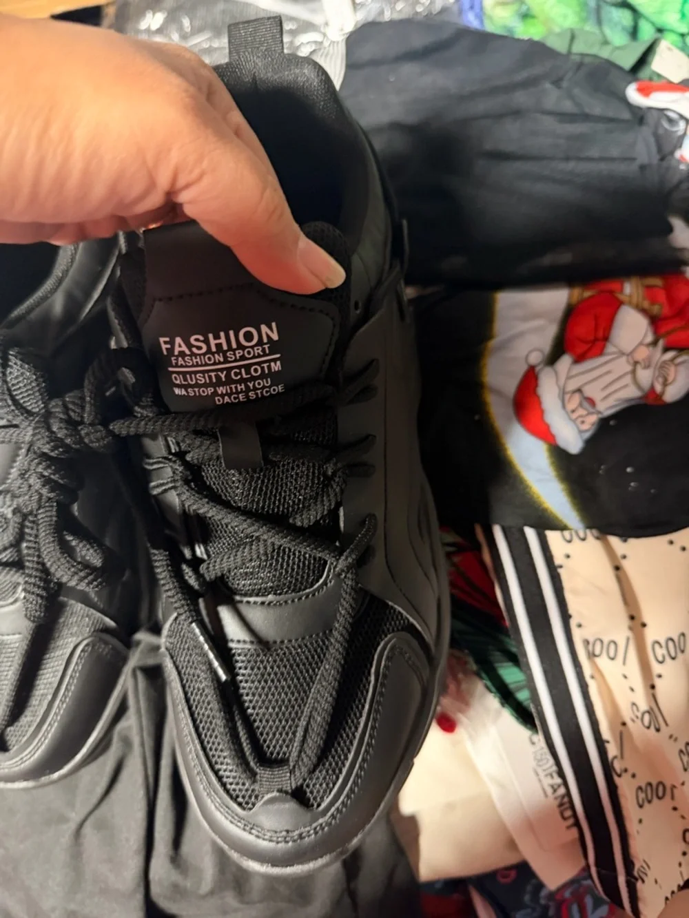 Men's Black Fashion Athletic Sneakers